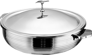 Yapamit EO312210 Dreilagiger Chafing Dish aus Edelstahl in voller Größe für Catering, Buffetwärmer-Set mit Klapprahmen