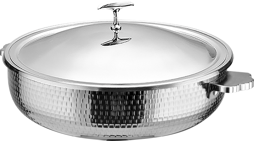 Yapamit EO312210 Dreilagiger Chafing Dish aus Edelstahl in voller Größe für Catering, Buffetwärmer-Set mit Klapprahmen