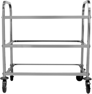 Dreischichtiger Speisewagen aus Edelstahl (quadratischer Wagen)